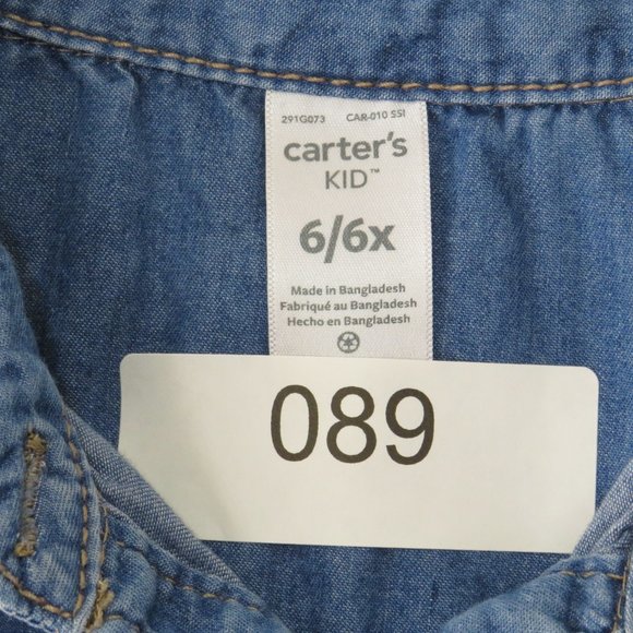 Carter's‎ Kid Youth Long Sleeve, Half Button-Up Dress Size 6X - Picture 6 of 11
